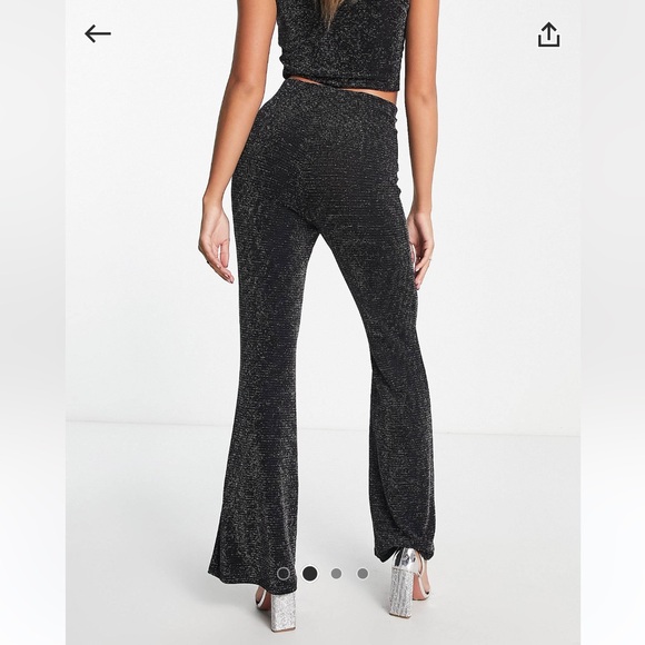 Mango high waisted glitter flare pants - Picture 2 of 4